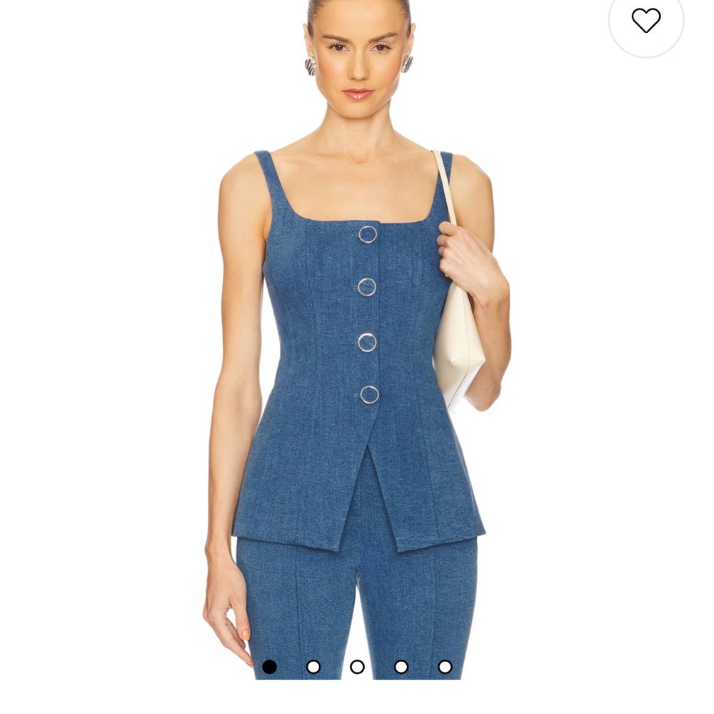 Veronica Beard Liana Top in Sea Glare
